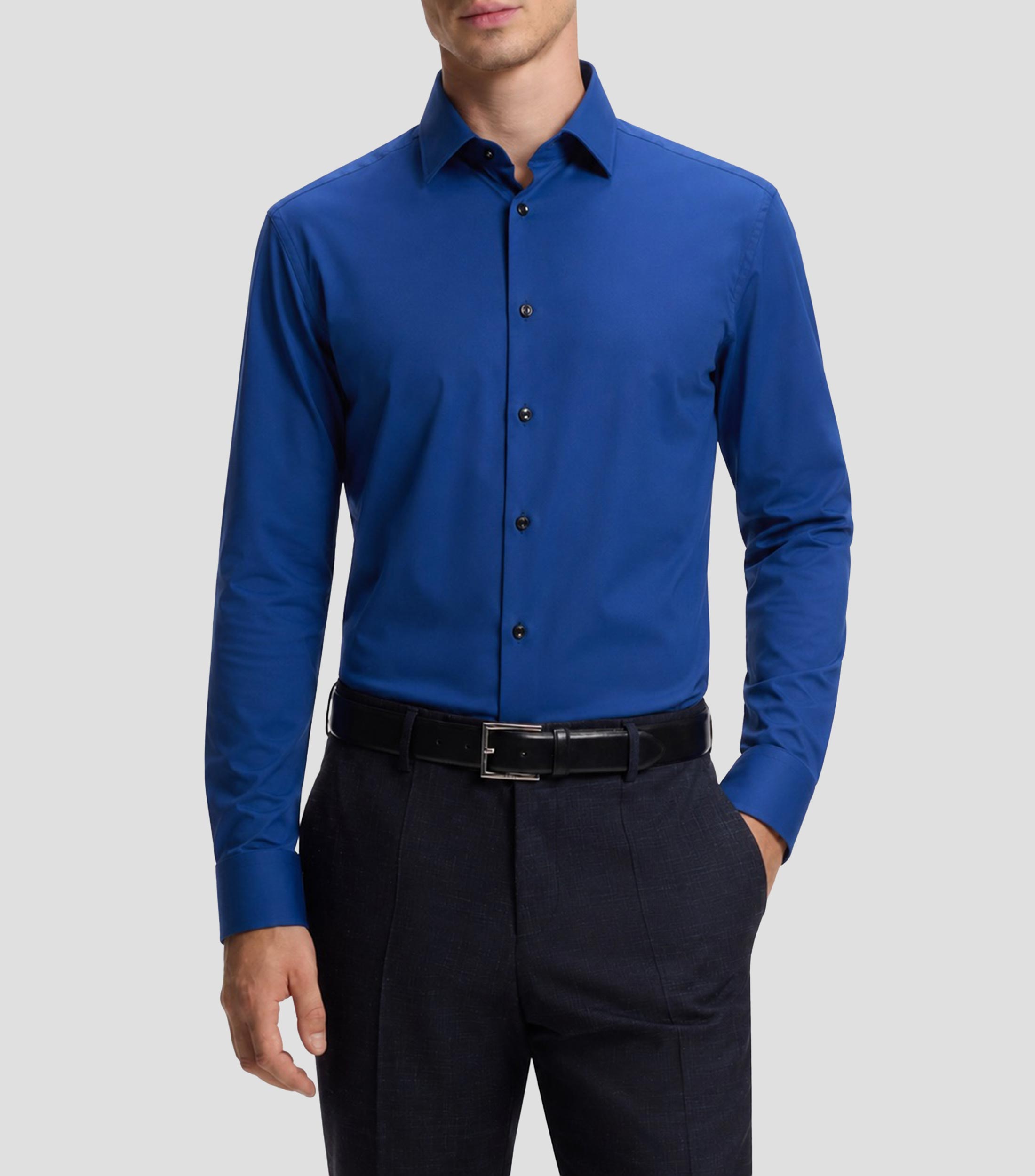 Camisa lisa manga larga Kenno Hombre